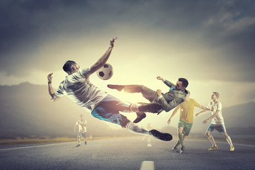 Businessman playing ball