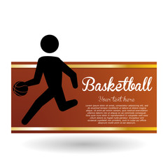 Basketballl design. sport icon. White background , vector
