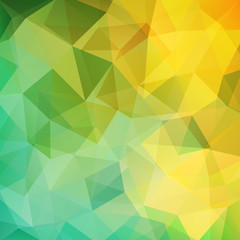 Fototapeta na wymiar Abstract geometric style green background. Yellow business background