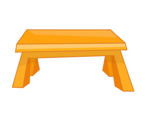 Wooden table isolated illustration