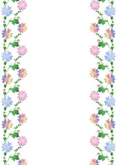 Fototapeta premium colored flower frame