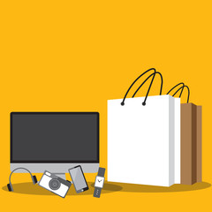 Flat design vector illustration concept.delivery, e-commerce
