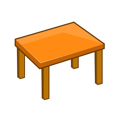 Wooden table isolated illustration