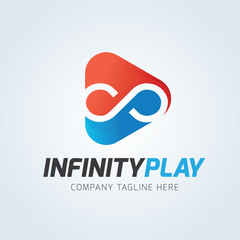 Infinity Play logo. Play symbol
