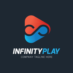 Infinity Play logo. Play symbol