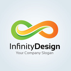 Infinity logo. Infinity design logo template