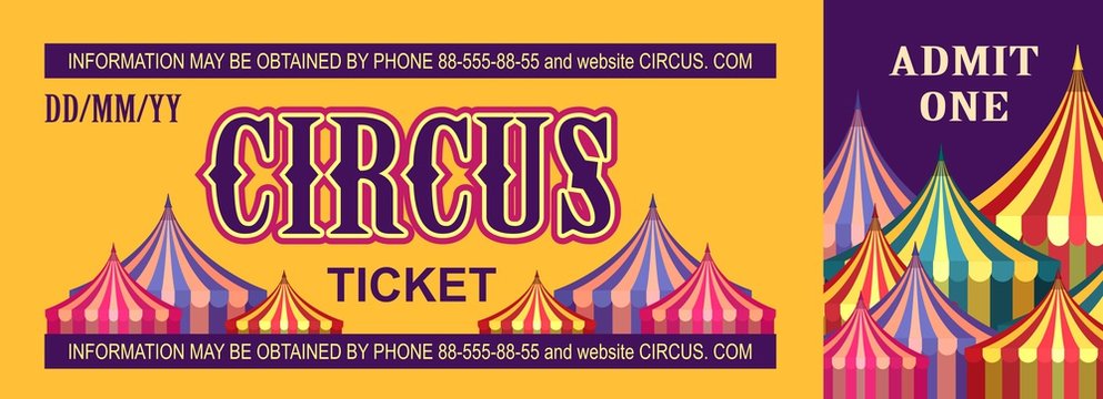 retro circus ticket