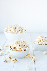 Homemade salty popcorn
