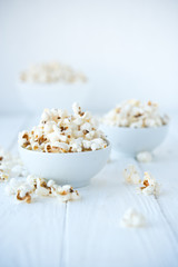 Homemade salty popcorn

