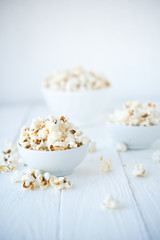 Homemade salty popcorn
