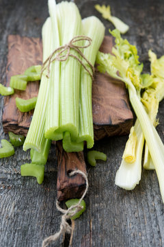 Fresh green celery
