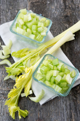 Fresh green celery
