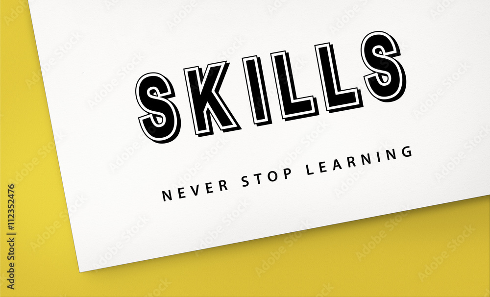 Poster skills practice learning study learn concept