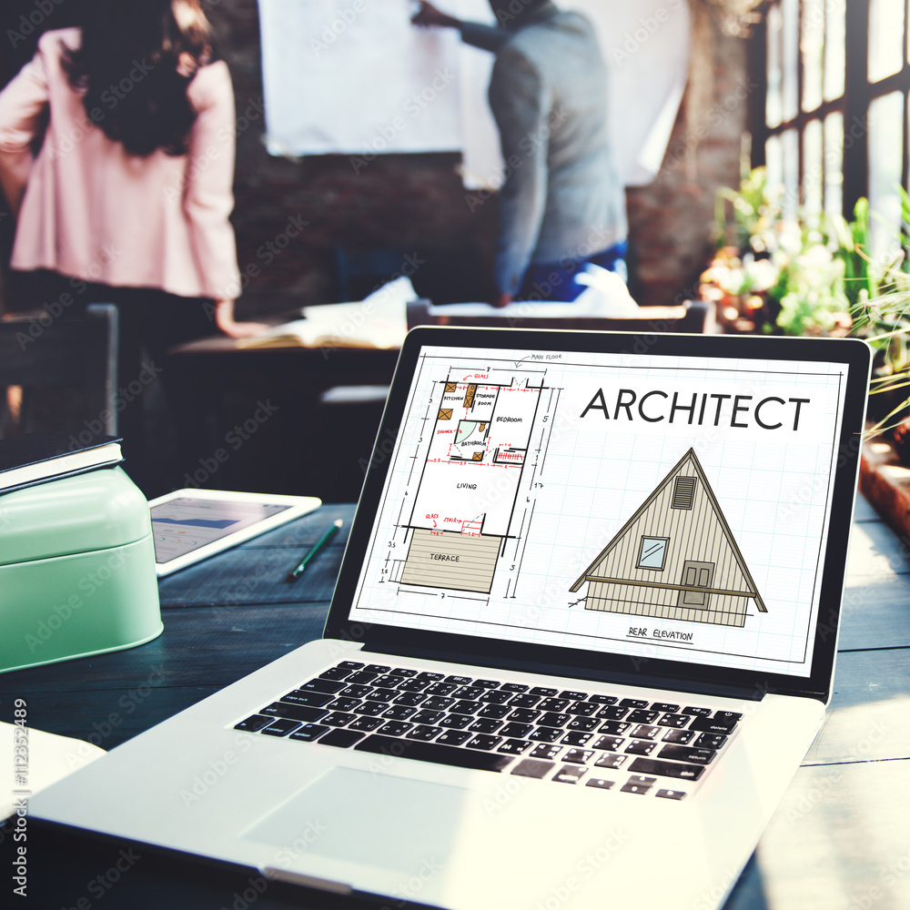 Aufkleber architect architecture design infrastructure construction concep