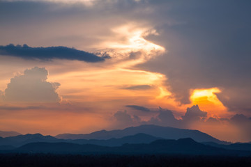 Beautiful cloud during sunset 