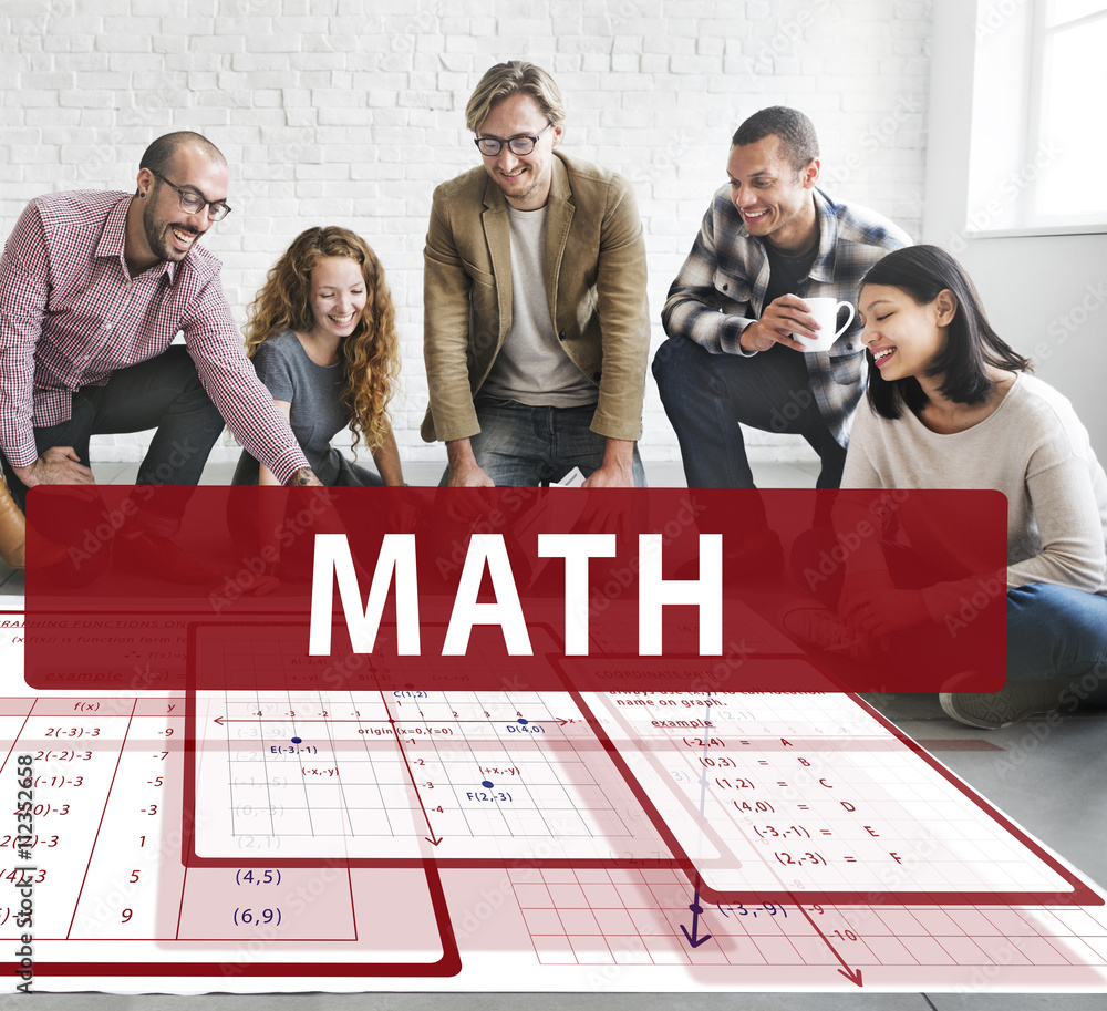 Poster math mathematics calculation chart concept