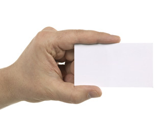 Obraz premium male hand with card