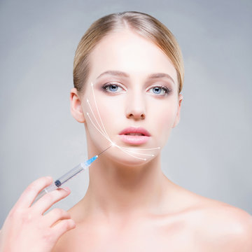 Portrait of healthy, young and beautiful girl ready for injectio