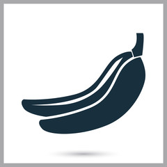 Banana icon on the background