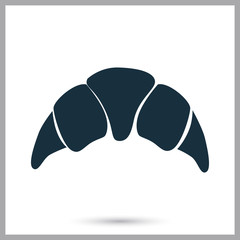Croissant icon on the background