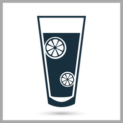 Lemon squash icon on the background