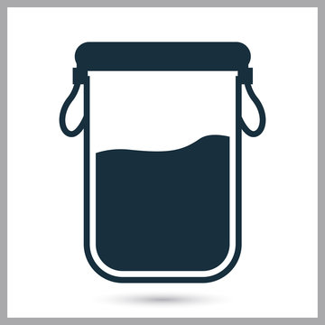 Container for bulk products icon on the background