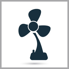 Electric fan icon on the background