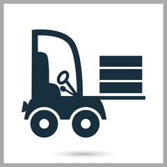 Forklift icon on the background