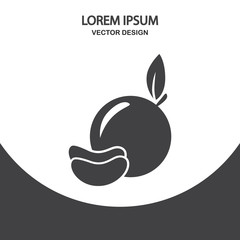 Mandarin icon on the background