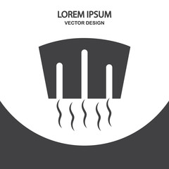 Water energy dam icon on the background