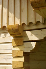 timbered house detail joint