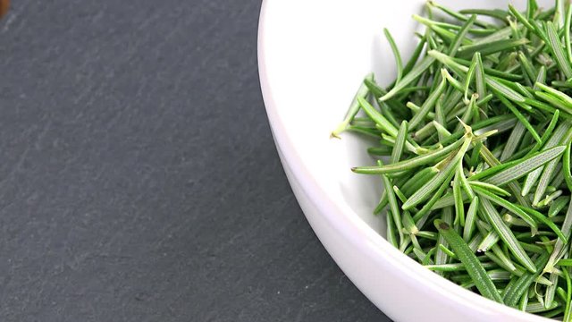 Portion of fresh Rosemary as not loopable 4K UHD footage
