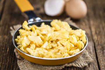 Scrambled Eggs in a Pan (selective focus)