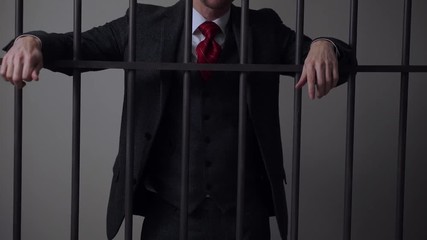 View of white collar criminal in prison