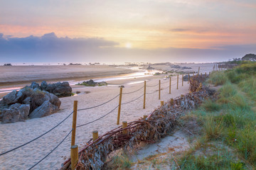 sunrise on tregandin beach, (Noja-spain)