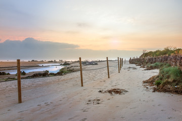 sunrise on tregandin beach, (Noja-spain)