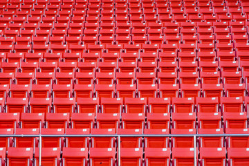 chair StadiumBright red stadium seats