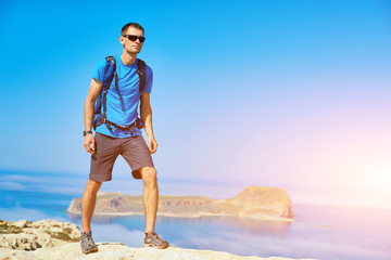 traveler with backpack