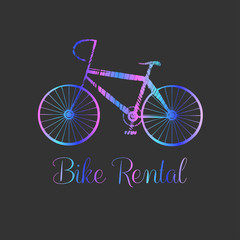 Bicycle vector label and logo