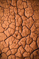 Cracked soil ground