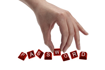 keys spelling the word password
