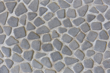 The pebble stone floors and wall, background textures