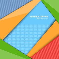 Vector material design background. Abstract creative concept layout template. For web and mobile app, paper art illustration design. style blank, poster, booklet. Motion wallpaper element. Flat ui.