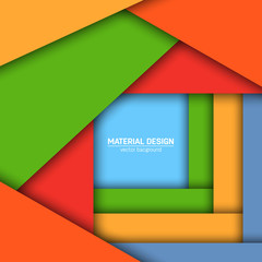 Vector material design background. Abstract creative concept layout template. For web and mobile app, paper art illustration design. style blank, poster, booklet. Motion wallpaper element. Flat ui.