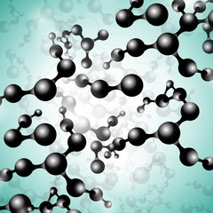multicolor molecules vector for fabric paper and web design on blured background vector eps10