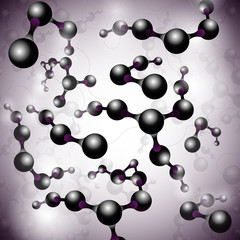 multicolor molecules vector for fabric paper and web design on blured background vector eps10