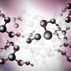 multicolor molecules vector for fabric paper and web design on blured background vector eps10