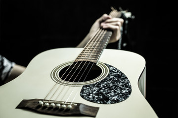 Fototapeta premium Beautiful acoustic guitar