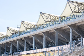 Fototapeta na wymiar White roof over sport stadium