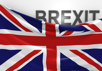 United Kingdom Brexit vote and EU referendum, 3D rendering